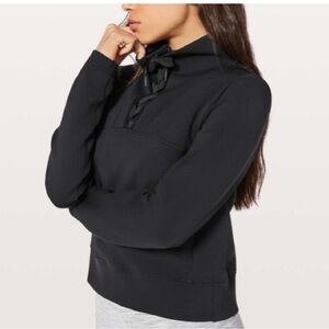 Lululemon Tied To You Black Neoprene Pullover Jacket Size 4